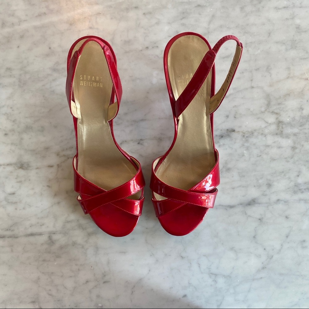 Red Stuart Weitzman Slingbacks
